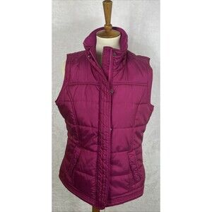 New York & Company Women's Quilted Vest Fuscia Size Medium